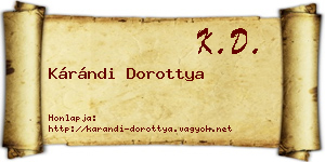 Kárándi Dorottya névjegykártya