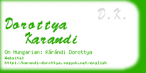 dorottya karandi business card